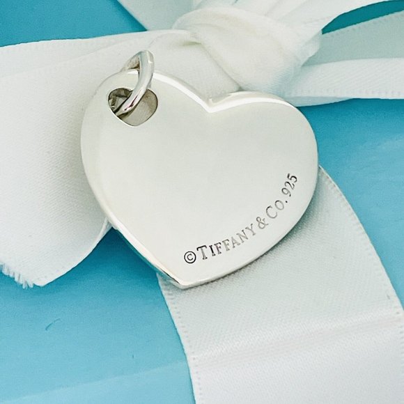 Extra Large Tiffany & Co  Jumbo Puffed Heart Tag Pendant Charm Sterling Silver - Picture 2 of 7